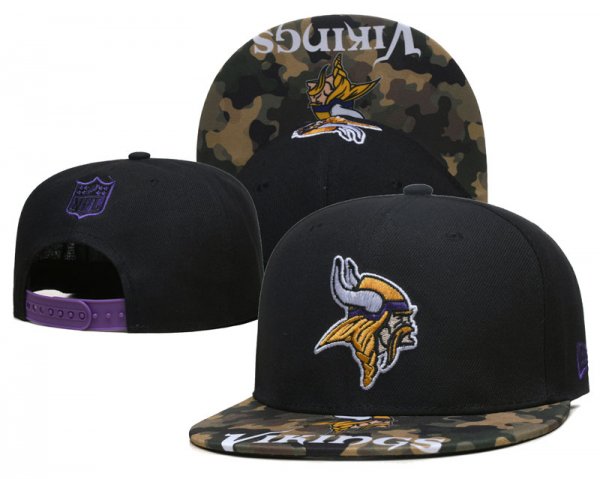 Minnesota Vikings Black Camouflage Cap