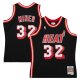 Men's Miami Heat Harold Miner Mitchell & Ness Black 1992/93 Hardwood Classics Swingman Throwback Jersey