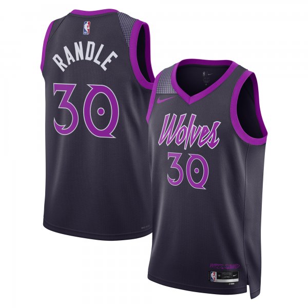Men's Unisex Minnesota Timberwolves #30 Julius Randle Nike Purple 2025/26 Swingman City Edition Jersey