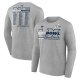 Men's New England Patriots  Fanatics Heather Gray Super Bowl LX Roster Long Sleeve T-Shirt