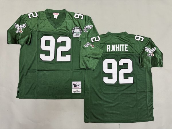 Men's Philadelphia Eagles #92 Reggie White Green Jersey